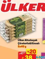 ÜLKER ALTINBAŞAK ÇÖREK OTLU & KİNOALI KRAKER 5X40 G